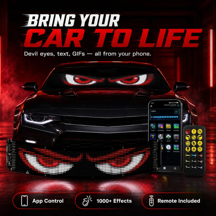Puvora Car Window LED Display - Programmable Via Bluetooth