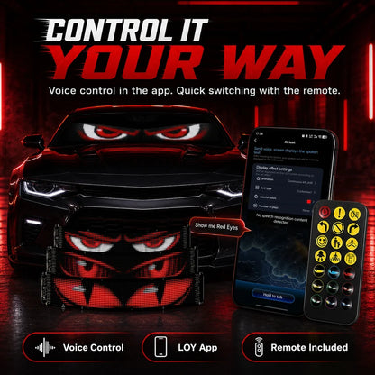 Puvora Car Window LED Display - Programmable Via Bluetooth